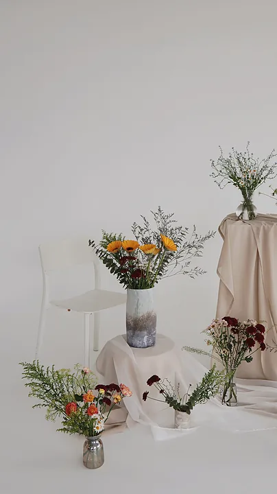 日光柔光棚白底花藝佈置